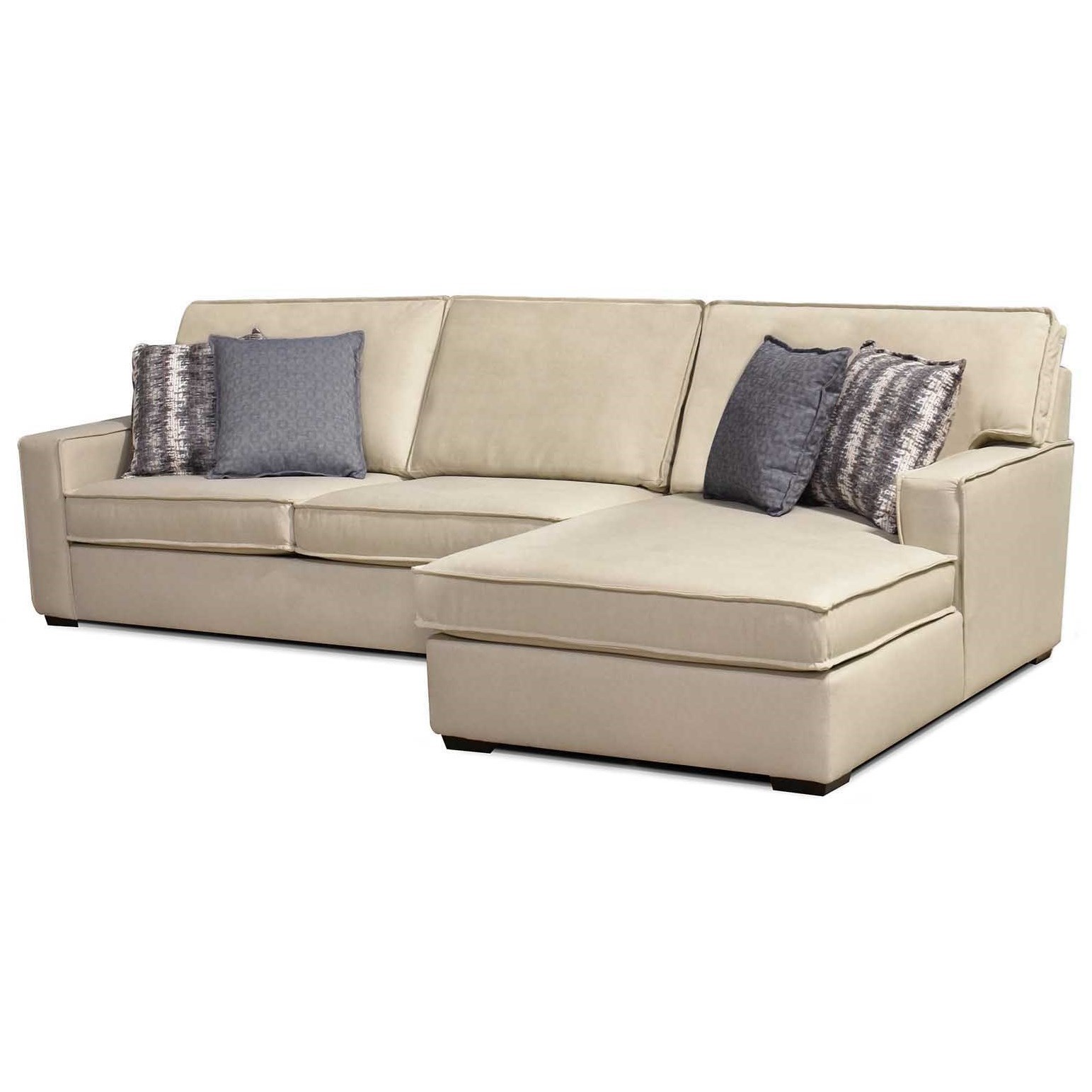 England Lyndon Contemporary Sectional with Chaise Furniture
